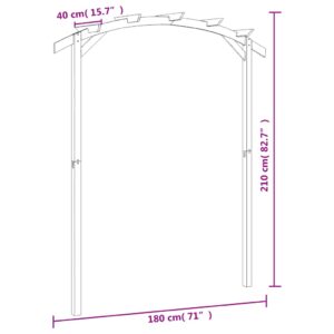 Πέργκολα Κήπου 180 x 210 x 40 εκ. από Εμποτισμένο Ξύλο Πεύκου