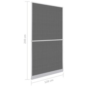 Σήτα Πόρτας με Μεντεσέδες Λευκή 120 x 240 εκ.