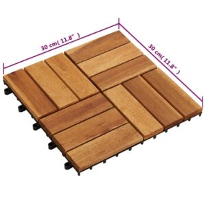 Σετ Πλακάκια Deck 20 τεμ. 30 x 30 από Ξύλο Ακακίας