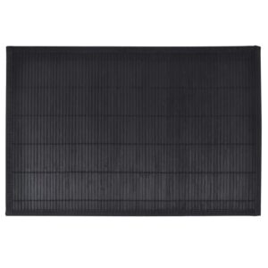 242109 6 Bamboo Placemats 30 x 45 cm Black