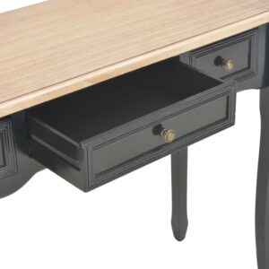 280046  Dressing Console Table with 3 Drawers Black