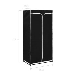 282437  Wardrobe Black 75x50x160 cm