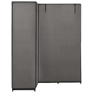 282452  Corner Wardrobe Grey 130x87x169 cm