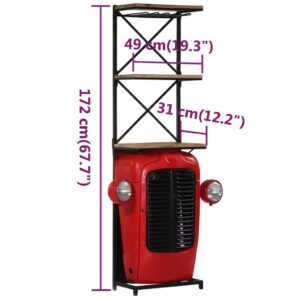 Κάβα Κρασιών με Όψη Τρακτέρ 49x31x172 εκ. από Μασίφ Ξύλο Μάνγκο