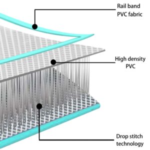 Στρώμα Ενόργανης Φουσκωτό Πράσινο 400x100x10 εκ PVC με Τρόμπα