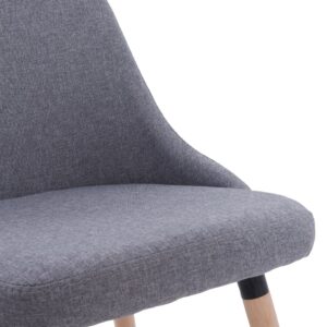 283625  Dining Chairs 2 pcs Light Grey Fabric