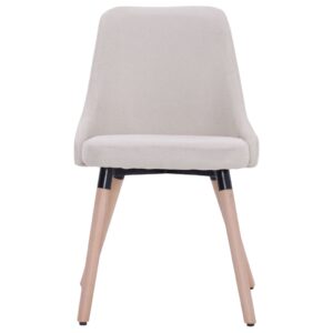 283627  Dining Chairs 2 pcs Cream Fabric