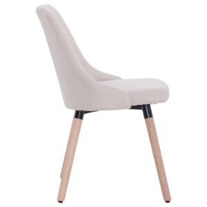 283627  Dining Chairs 2 pcs Cream Fabric