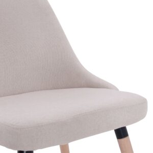 283627  Dining Chairs 2 pcs Cream Fabric