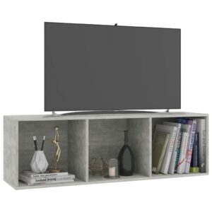 Βιβλιοθήκη/Έπιπλο TV Γκρι Σκυροδέματος 36x30x114 εκ Μοριοσανίδα