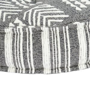 283788  Pouffe 100x20 cm Grey Stripe Fabric