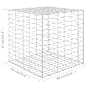 Συρματοκιβώτιο Κύβος 60 x 60 x 60 εκ. από Ατσάλινο Σύρμα