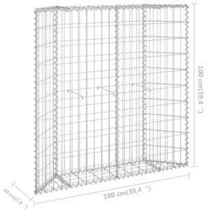 Συρματοκιβώτιο-Γλάστρα Υπ. Τραπέζιο 100x20x100 εκ Γαλβ. Χάλυβας