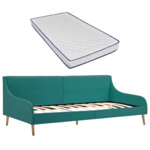 Πλαίσιο Daybed Πράσινο Υφασμάτινο + Στρώμα Αφρού Μνήμης