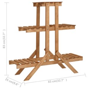 Ραφιέρα Φυτών 83 x 25 x 83 εκ. από Ξύλο Ελάτης