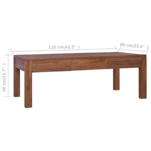 Τραπεζάκι Σαλονιού 110 x 60 x 40 εκ. από Μασίφ Ξύλο Teak