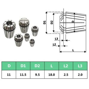 Τσιμπίδια Collet Φρέζας Σετ 13 τεμ. ER11