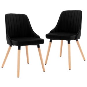 323058  Dining Chairs 2 pcs Black Velvet