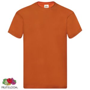 Fruit of the Loom T-shirt Original 5 τεμ. Πορτοκαλί L Βαμβακερά