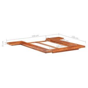 Πλαίσιο Κρεβατιού Futon Ιαπωνικό 120x200 εκ. Μασίφ Ξύλο Ακακίας