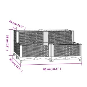 Ζαρντινιέρα 80 x 80 x 38 εκ. από Πολυπροπυλένιο