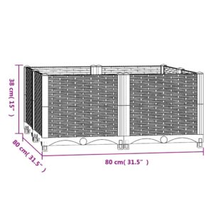 Ζαρντινιέρα 80 x 80 x 38 εκ. από Πολυπροπυλένιο