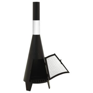 313355  Garden Stove with Poker 38x38x122 cm Steel