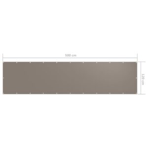 Διαχωριστικό Βεράντας Taupe 120 x 500 εκ. Ύφασμα Oxford