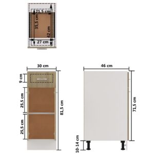 Ντουλάπι με Συρτάρι Sonoma Δρυς 30x46x81