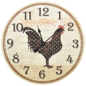 325184  Wall Clock with Chicken Design Multicolour 60 cm MDF