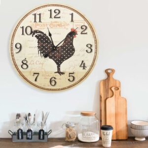 325184  Wall Clock with Chicken Design Multicolour 60 cm MDF