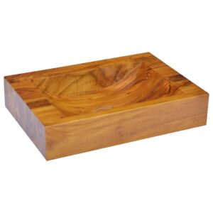 Νιπτήρας 50 x 35 x 10 εκ. από Μασίφ Ξύλο Teak