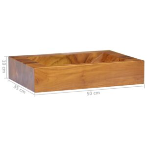 Νιπτήρας 50 x 35 x 10 εκ. από Μασίφ Ξύλο Teak