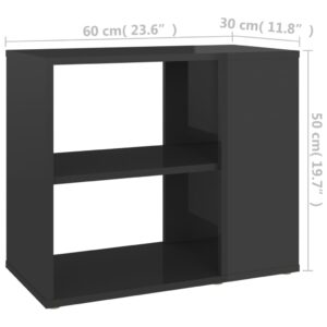 Βοηθητικό Ντουλάπι Γυαλ. Γκρι 60 x 30 x 50 εκ. από Μοριοσανίδα