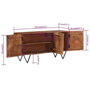 Μπουφές 110 x 35 x 56 εκ. από Μασίφ Ξύλο Μάνγκο