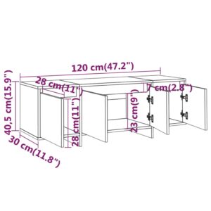 Έπιπλο Τηλεόρασης Καπνιστή Δρυς 120x30x40