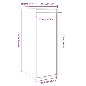 Ντουλάπι Τοίχου 30 x 30 x 80 εκ. από Μασίφ Ξύλο Πεύκου