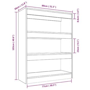 Βιβλιοθήκη/Διαχωρ. Χώρου Sonoma Δρυς 80x30x103 εκ Επεξεργ. Ξύλο