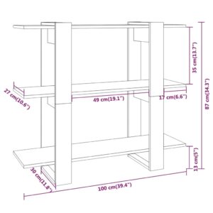 Βιβλιοθήκη/Διαχωριστικό Χώρου Καφέ Δρυς 100 x 30 x 87 εκ.