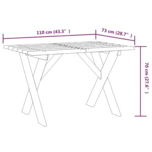 Τραπέζι Κήπου 110 x 73 x 70 εκ. από Εμποτισμένο Ξύλο Πεύκου