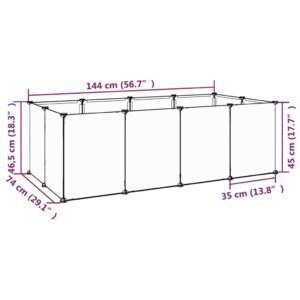 Κλουβί Μικρών Ζώων Διαφανές 144x74x46