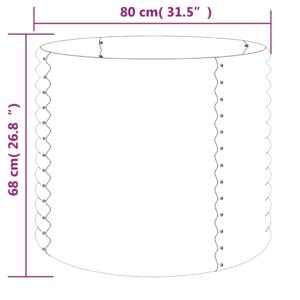 Ζαρντινιέρα Πράσινη 80x80x68 εκ. Ατσάλι με Ηλεκτρ. Βαφή Πούδρας