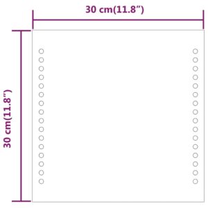 Καθρέφτης Μπάνιου με LED 30x30 εκ.