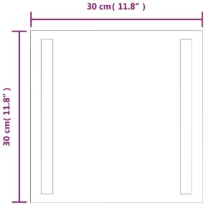 Καθρέφτης Μπάνιου με LED 30x30 εκ.