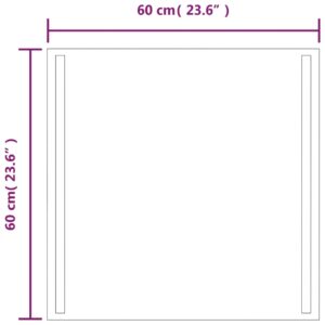 Καθρέφτης Μπάνιου με LED 60x60 εκ.