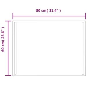 Καθρέφτης Μπάνιου με LED 80x60 εκ.