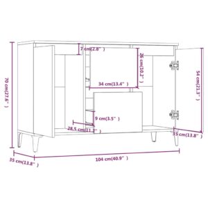 Μπουφές Καπνιστή Δρυς 104 x 35 x 70 εκ. Επεξεργασμένο Ξύλο