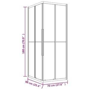 Καμπίνα Ντουζιέρας με Σχέδιο Αμμοβολής 90x70x180 εκ. από ESG