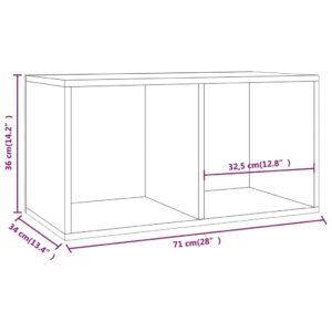 Έπιπλο Δίσκων Βινυλίου Καφέ Δρυς 71 x 34 x 36 εκ. Επεξεργ. Ξύλο