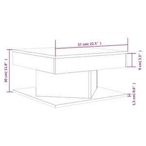 Τραπεζάκι Σαλονιού Γκρι Sonoma 57x57x30 εκ. Επεξεργασμένο Ξύλο